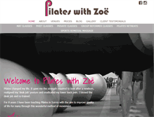 Tablet Screenshot of pilateswithzoe.com